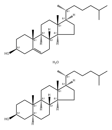 cholesterol-cholestanol-water adduct Struktur