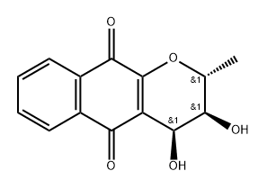 (2R)-3,4-Dihydro-3β,4β-dihydroxy-2α-methyl-2H-naphtho[2,3-b]pyran-5,10-dione Struktur