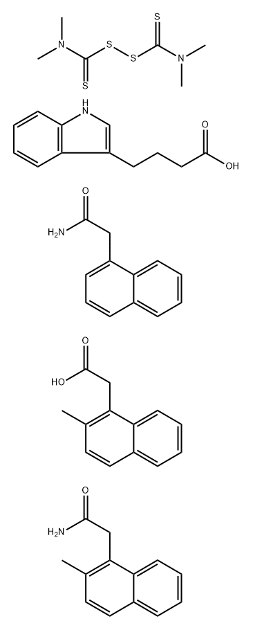 Thiram, NAD, IBA. 2-methyl-1-naphthaleneacetamide, 2-methyl-1-naphthaleneacetic acid mixture Struktur