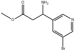 methyl 3-amino-3-(5-bromopyridin-3-yl)propanoate(WX191893) Struktur