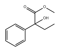 Benzeneacetic acid, α-ethyl-α-hydroxy-, methyl ester Struktur