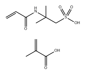 2-Propenoic acid, 2-methyl-, polymer with 2-methyl-2-(1-oxo-2-propenyl)amino-1-propanesulfonic acid Struktur