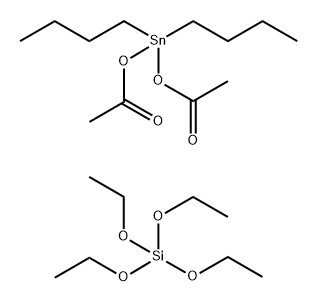 Silicic acid (H4SiO4), tetraethyl ester, polymer with bis(acetyloxy)dibutylstannane Struktur