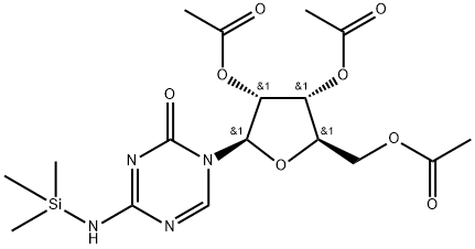 1,3,5-tri-O-acetyl-2-[2-oxo-4-(triMethylsilanyl-aMino)-2H-[1,3,5] triazin-1-yl]-β-D-ribofuranose Struktur