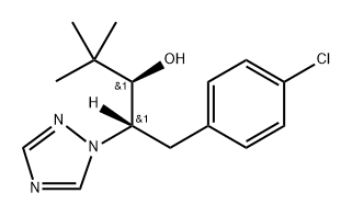 1H-1,2,4-Triazole-1-ethanol, β-[(4-chlorophenyl)methyl]-α-(1,1-dimethylethyl)-, (αR,βS)-rel- Struktur