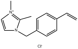 3-[(4-ethenylphenyl)methyl]-1,2-dimethyl-1H-Imidazolium chloride Struktur