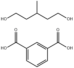 1,3-Benzenedicarboxylic acid, polymer with 3-methyl-1,5-pentanediol Struktur