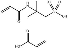 2-Propenoic acid, polymer with 2-methyl-2-(1-oxo-2-propenyl)amino-1-propanesulfonic acid, sodium salt Struktur