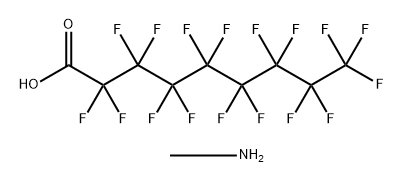 Nonanoic acid, heptadecafluoro-, compd. with methanamine (1:1) (9CI) Struktur