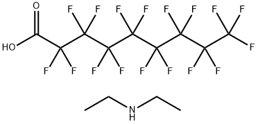 Nonanoic acid, 2,2,3,3,4,4,5,5,6,6,7,7,8,8,9,9,9-heptadecafluoro-, compd. with N-ethylethanamine (1:1) Struktur