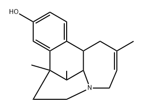 5,7-ethano-4,5,5a,6,7,11b-hexahydro-2,6,7-trimethyl-1H-benzo(g)homoquinolin-9-ol Struktur