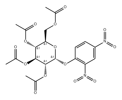 2,4-Dinitrophenyl 2,3,4,6-tetra-O-acetyl-α-D-glucopyranoside Struktur