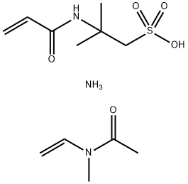 1-Propanesulfonic acid, 2-methyl-2-[(1-oxo-2-propenyl)amino]-, monoammonium salt, polymer with N-ethenyl-N-methylacetamide Struktur