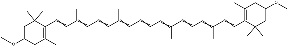 β,β-Carotene, 3,3'-dimethoxy-, (3R,3'R)- Struktur