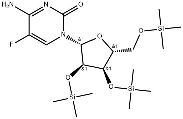 Cytidine, 5-fluoro-2',3',5'-tris-O-(trimethylsilyl)- Struktur