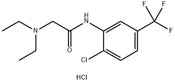 Acetamide, N-[2-chloro-5-(trifluoromethyl)phenyl]-2-(diethylamino)-, hydrochloride (1:1) Struktur