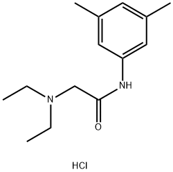 Acetamide, 2-(diethylamino)-N-(3,5-dimethylphenyl)-, hydrochloride (1:1) Struktur