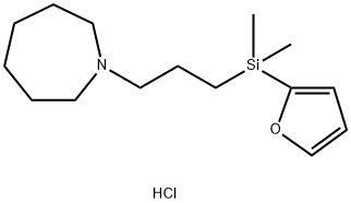 1H-Azepine, 1-[3-(2-furanyldimethylsilyl)propyl]hexahydro-, hydrochloride (1:1) Struktur