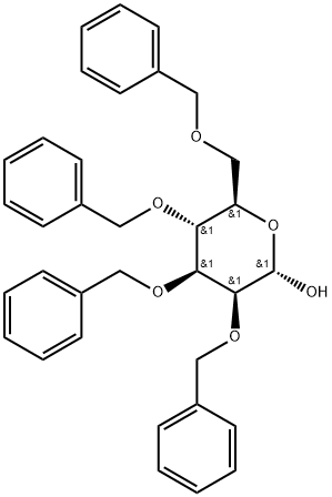 α-D-Mannopyranose, 2,3,4,6-tetrakis-O-(phenylmethyl)- Struktur