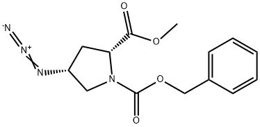 O1-benzyl O2-methyl (2R,4R)-4-azidopyrrolidine-1,2-dicarboxylate Struktur