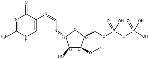 Guanosine 5'-(trihydrogen diphosphate), 3'-O-methyl- (9CI) Struktur