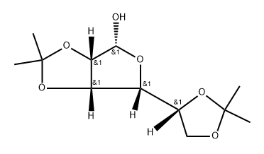 2,3:5,6-DI-O-ISOPROPYLIDENE-D-MANNOFURANOSE) Struktur