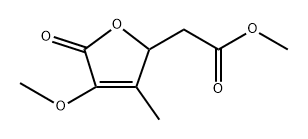 2-Furanaceticacid,2,5-dihydro-4-methoxy-3-methyl-5-oxo-,methylester,rel-(-)-(9CI) Struktur