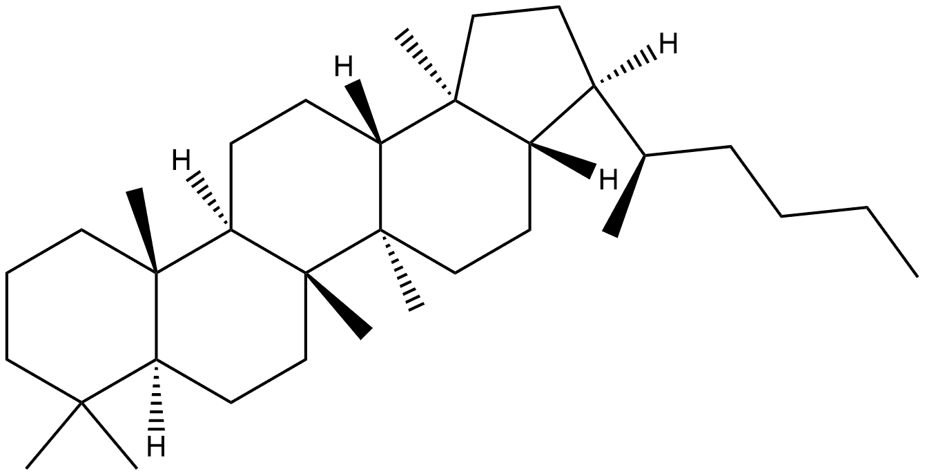 17(H),21α(H)-(22R)-Trishomohopane Struktur