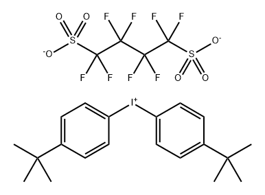 Iodonium, bis[4-(1,1-dimethylethyl)phenyl]-, 1,1,2,2,3,3,4,4-octafluoro-1,4-butanedisulfonate (2:1) Struktur