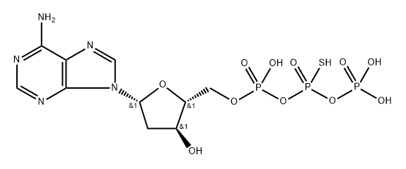 2'-deoxyadenosine 5'-O-(2-thiotriphosphate) Struktur