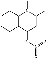 4-Quinolinol,1,2,3,4bta,4aalpha,5,6,7,8,8aalpha-decahydro-1,2bta-dimethyl-,nitrate(ester)(8CI) Struktur