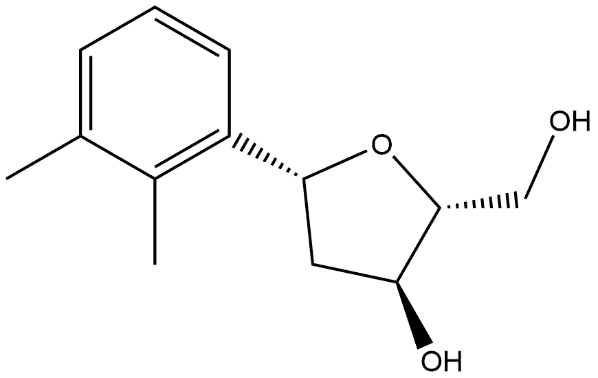 D-?erythro-?Pentitol, 1,?4-?anhydro-?2-?deoxy-?1-?C-?(2,?3-?dimethylphenyl)?-?, (1R)?- Struktur