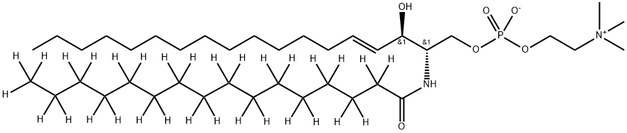 N-palMitoyl-d31-D-erythro-sphingosylphosphorylcholine Struktur