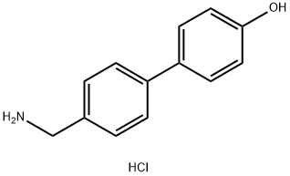 [1,1'-Biphenyl]-4-ol, 4'-(aminomethyl)-, hydrochloride (1:1) Struktur