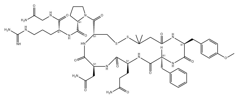 argipressin, 3-mercapto-3-methylbutyryl(1)-MeTyr(2)- Struktur