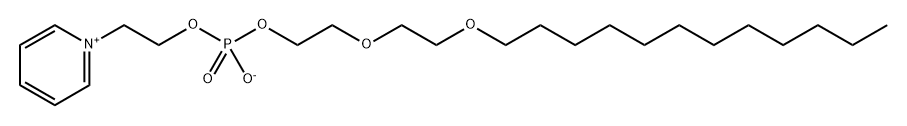 2(2-(dodecyloxy)ethoxy)ethyl-2-pyridioethyl phosphate Struktur