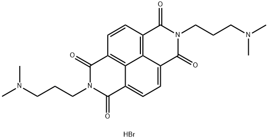 Benzo[lmn][3,8]phenanthroline-1,3,6,8(2H,7H)-tetrone, 2,7-bis[3-(dimethylamino)propyl]-, hydrobromide (1:2) Struktur