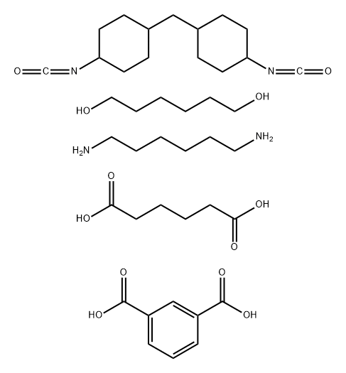 1,3-Benzenedicarboxylic acid, polymer with 1,6-hexanediamine, hexanedioic acid, 1,6-hexanediol and 1,1'-methylenebis[4-isocyanatocyclohexane] Struktur