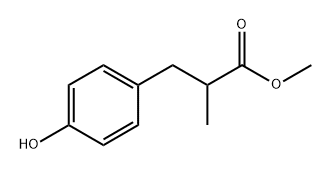 Benzenepropanoic acid, 4-hydroxy-α-methyl-, methyl ester Struktur