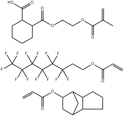 1,2-Cyclohexanedicarboxylic acid, mono[2-[2-methyl-1-oxo-2-propenyl)oxy]ethyl] ester, polymer with octahydro-4,7-methano-1H-inden-5-yl 2-propenoate and 3,3,4,4,5,5,6,6,7,7,8,8,8-tridecafluorooctyl 2-propenoate Struktur