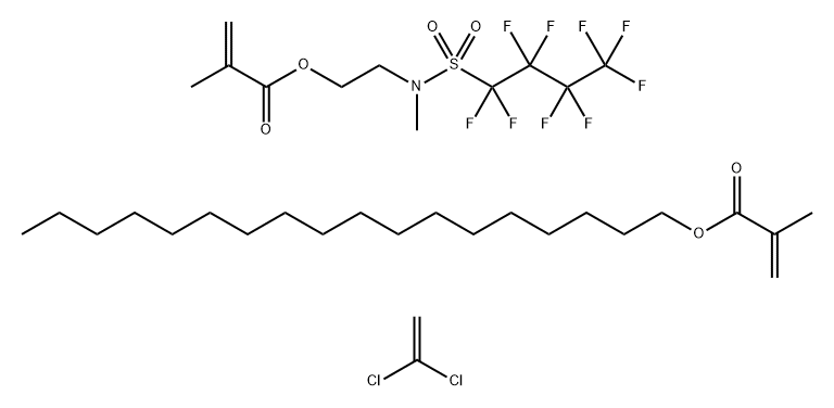 2-[Methyl[(nonafluorobutyl)sulfonyl]amino]ethyl 2-methyl-2-propenoate polymer with 1,1-dichloroethene and octadecyl 2-methyl-2-propenoate Struktur