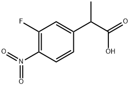 Benzeneacetic acid, 3-fluoro-α-methyl-4-nitro- Struktur