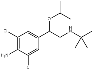 Benzeneethanamine, 4-amino-3,5-dichloro-N-(1,1-dimethylethyl)-β-(1-methylethoxy)- Struktur