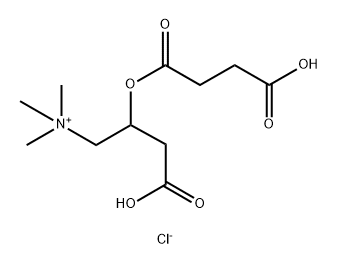 1-Propanaminium, 3-carboxy-2-(3-carboxy-1-oxopropoxy)-N,N,N-trimethyl-, chloride (9CI) Struktur