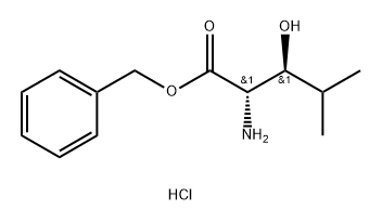 benzyl (2S,3S)-2-amino-3-hydroxy-4-methylpentanoate hydrochloride Struktur