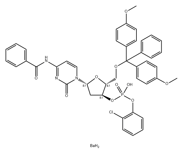 BZ-DMT-DEOXYCYTIDINE 2-CLPH DIESTER BARIUM) Struktur