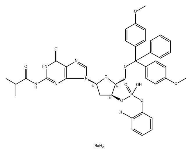 BU-DMT-DEOXYGUANOSINE 2-CLPH DIESTER BARIUM) Struktur