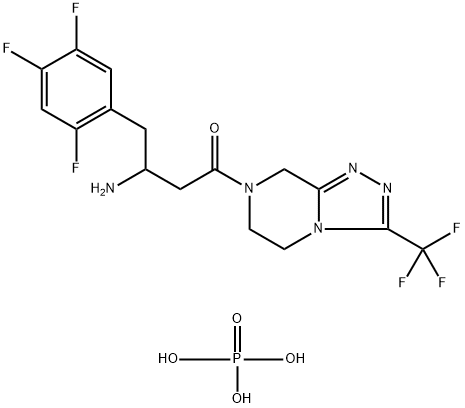 rac-Sitagliptin Phosphate Struktur