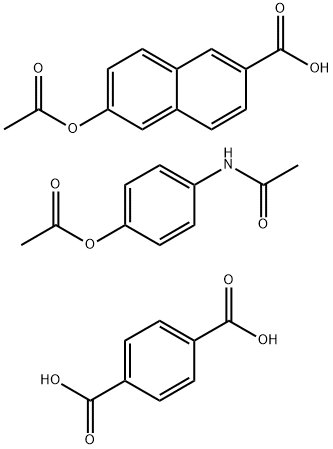 4-ACETOXYACETANILIDE-6-ACETOXY-2-NAPHTHOIC ACID-TEREPHTHALIC ACID COPOLYMER) Struktur