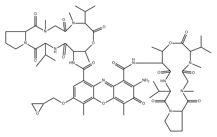 7-(2,3-epoxypropoxy)actinomycin D Struktur